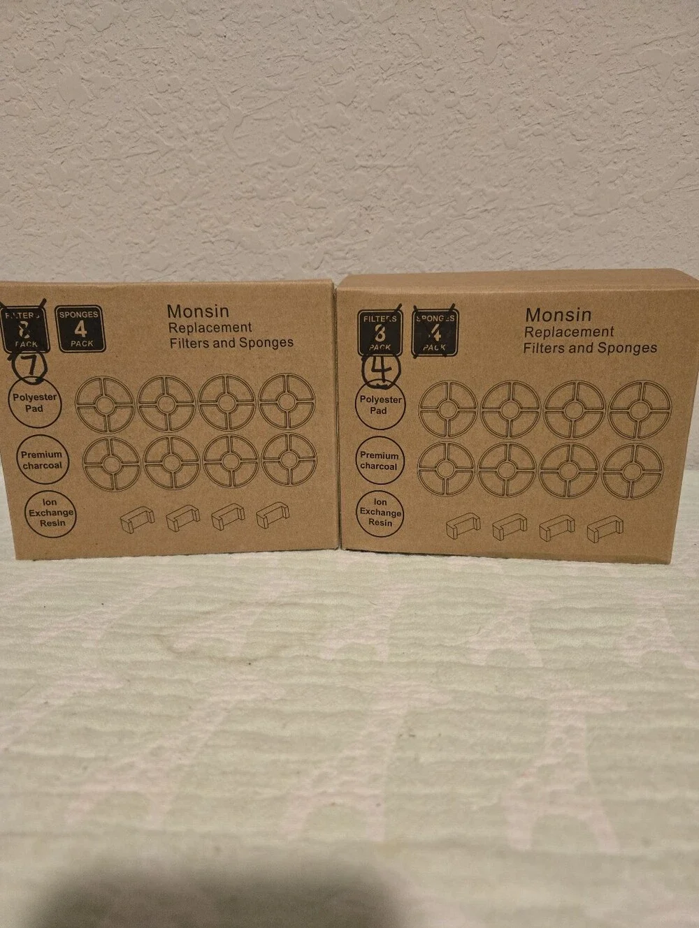 Monsin Replacement Filters And Sponges For Pet Fountains.